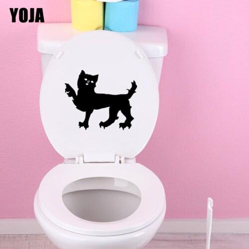 YOJA 23.2*19.2CM Zombie Cat Toilet Decal Wall Sticker Living BedRoom Home Decor T4-0023