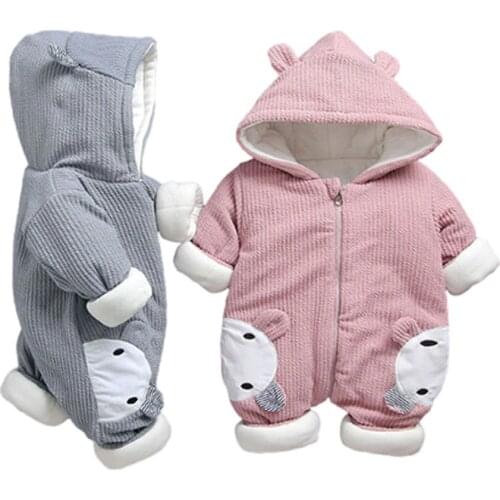 Winter Baby Romper Baby Cartoon Hooded Outfits Coat Baby Girl Clothes Kids Newborn Boys Clothes For Baby Jumpsuit Infant Costume