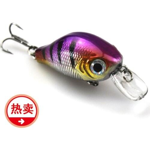 10pcs Crank Fishing Lures artificial Small fat man lures rock fishing bait 8.5g/7.5cm freshwater halleluyah suit