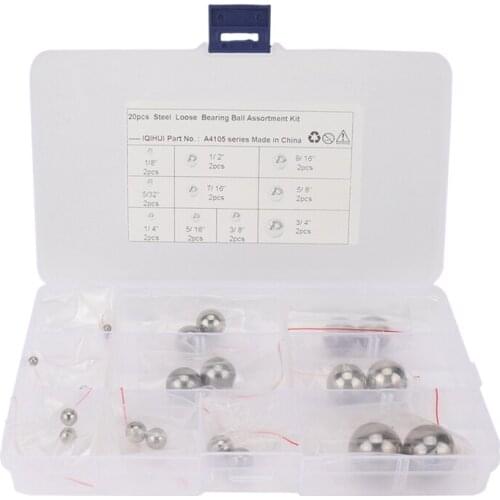 20Pcs-10 Specifications Durable Carbon Steel Ball Replacement Parts Bike for Cars, Motorcycles, Bicycles Ball Bearing