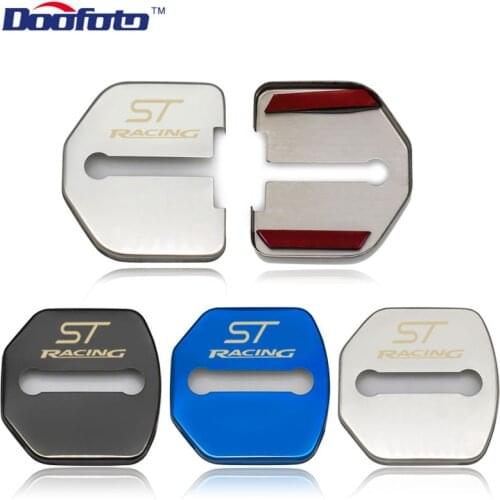 Car Styling Auto Door Lock Covers For Ford ST Racing focus mk3 mk4 2 3 st mk2 mk1escape fiesta Emblem Decals mk7 mk6 accessories