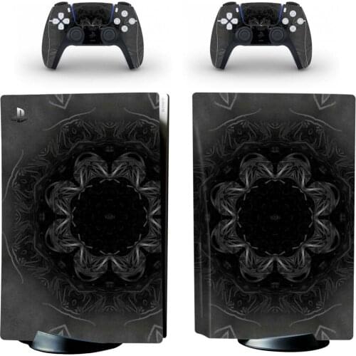 Black Retro PS5 Standard Disc Edition Skin Sticker Decal Cover for PlayStation 5 Console & Controller PS5 Skin Sticker Vinyl