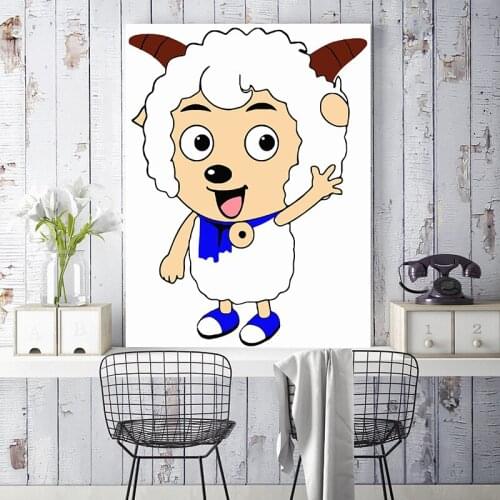 DIY digital painting animal cartoon cartoon happy and gray wolf art decoration painting adult hand-painted decompression