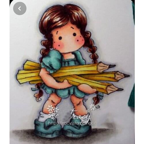 Girl Yulan Transparent Silicone Rubber Stamp And Metal Die Sheet Cling Scrapbooking DIY Cute Pattern Photo Album Stamp