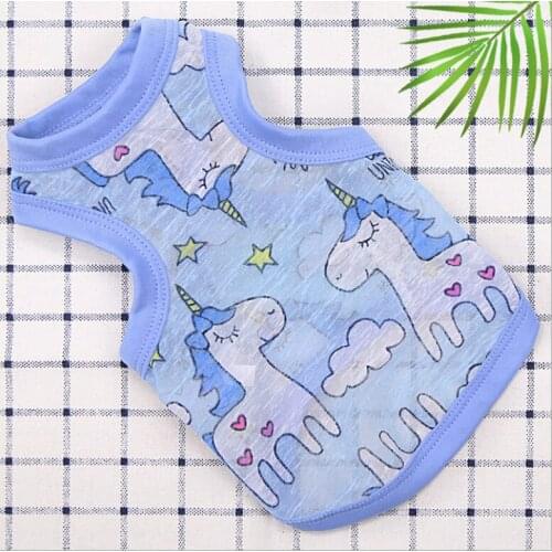 T-shirt Soft Dogs Clothes For Small Dogs Summer Cute Pet Dog Clothes Cartoon Clothing Summer Shirt Casual Vests