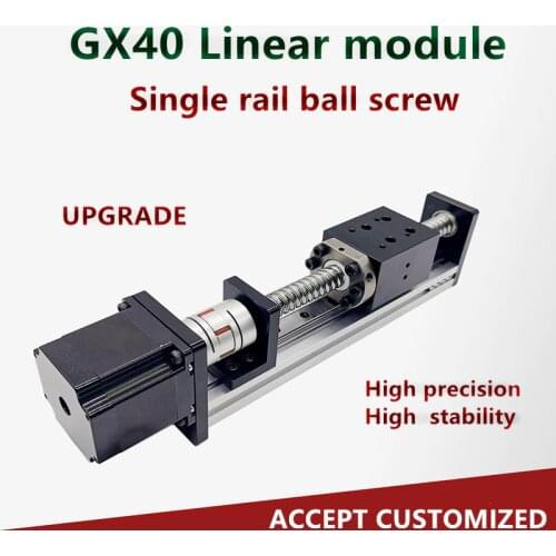 GX40 ball screw slide precision stepping cross motor moving CNC linear guide linear slide module +1pc 57 motors