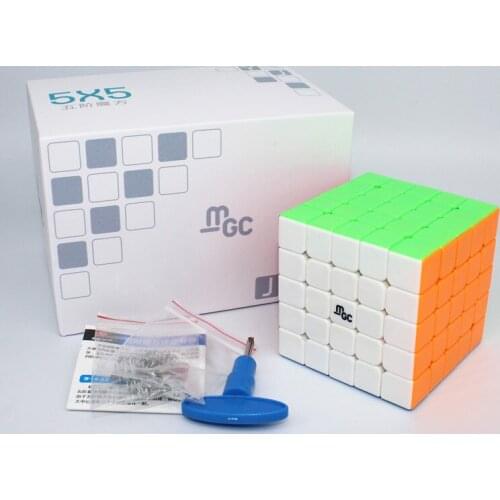 Yongjun MGC Magnetic 5X5 magic cube 3x3x3 Stickerless speed smooth fun toys cubo adult brain toy children gift 5 Layer cubes