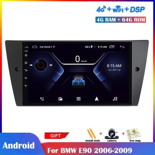 9 inch Android Multimedia Player For BMW E90 2006-2009 Car Radio Stereo Navigation WIfi 4G Net FM Bluetooth DSP Touch IPS Screen