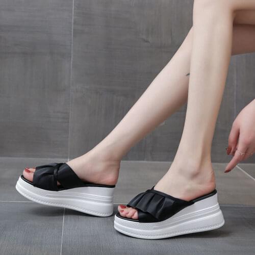 Platform Wedges Slippers Women Sandals 2021 New Female Shoes Fashion Heeled Shoes Casual Summer Slides Slippers Women