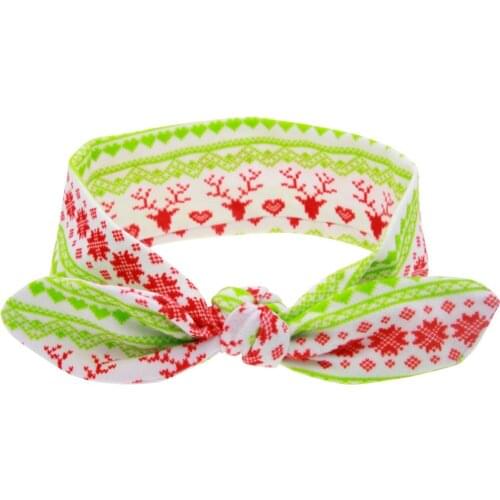 New Model Baby Girls DIY Christmas Headband Kids Party Outfits Hair Bands Child Rabbit Ear Bandanas Accessories Wholesale 6PCS