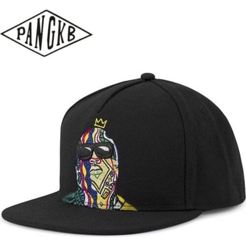 PANGKB Brand WHITE LABEL CROWNED CAP black Brooklyn hip hop snapback hat for men women adult outdoor casual sun baseball cap