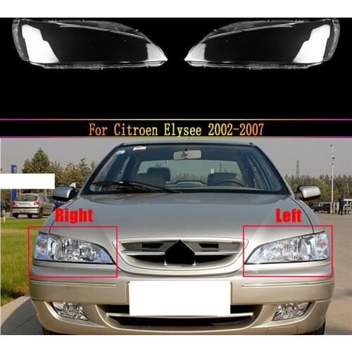 Headlight Lens For Citroen Elysee 2002 2003 2004 2005 2006 2007 Headlamp Cover Replacement Front Car Light Auto Shell