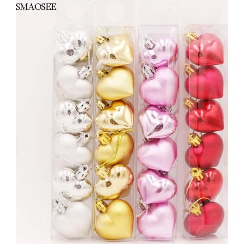 Christmas Tree Decoration XMAS Party Heart Christmas Pendant Balls 2020 Christmas Decorations For Home Outdoor Supplies Natal