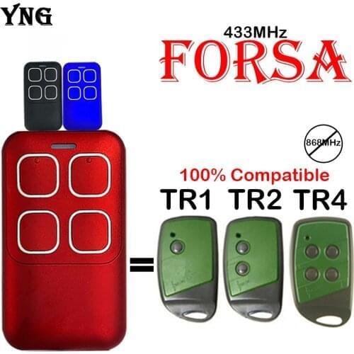 NEW FORSA TR1 TR2 TR4 Garage Door Remote Control Replacement 433.92mhz FORSA Garage Gate Remote Control