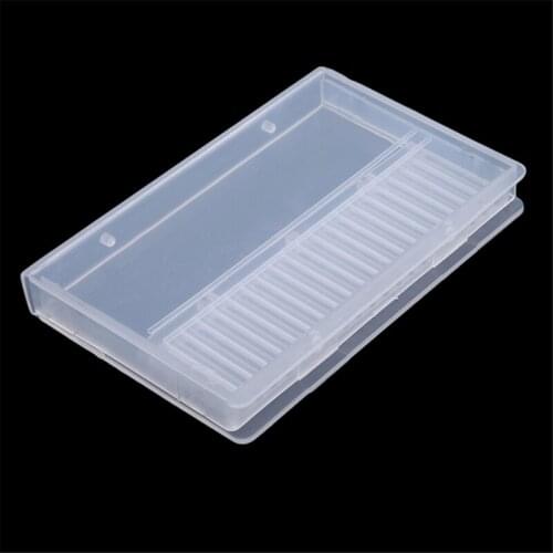 Empty Acrylic Storage Box For Nail Drill Bits 20 Holes Rotary Manicure Nail File Transparent Display Container Tools Accessories