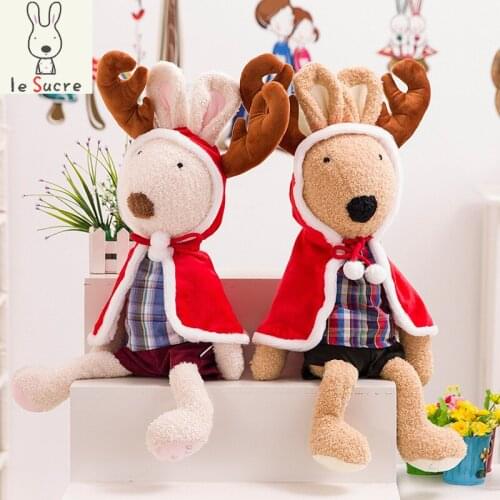 Christmas moose plush toys rabbit christmas plush doll for children christmas decor Stuffed Bunny Dolls