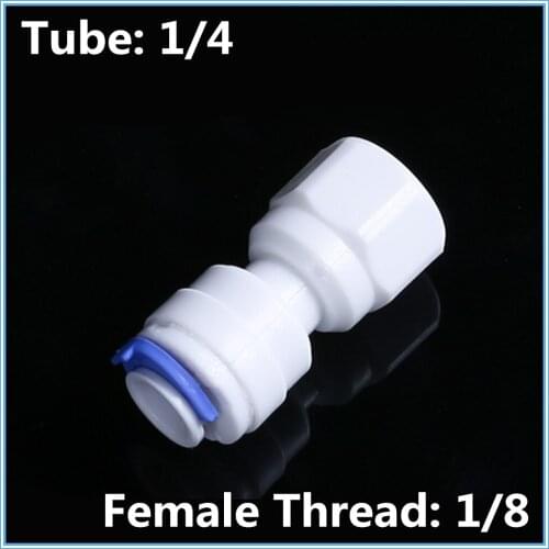 5pc 1/4" OD Tube to 10.5mm Female Thread Plastic pipe Fitting Connection Aquarium RO Water Filter Reverse Osmosis System