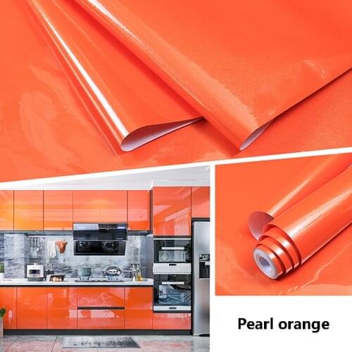 Waterproof Oil-proof Wall Stickers Kitchen Furniture Wallpaper Pearlescent Paint Self-adhesive Cabinets Table Renovation Sticker