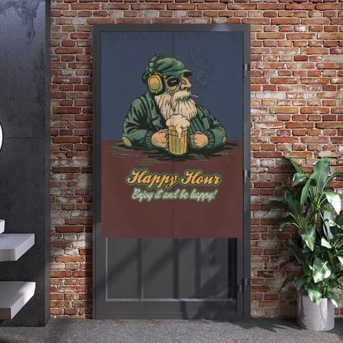 European and American retro door bar curtain beer personalized decorative restaurant pub curtain