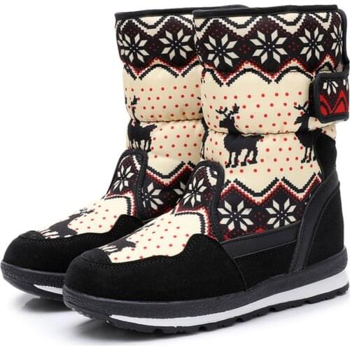 Woman child Snow Boots Women Winter Warm Platform Fur Sequin Shoes Women Boots Bota ankle boots Parent-child Women Shoes