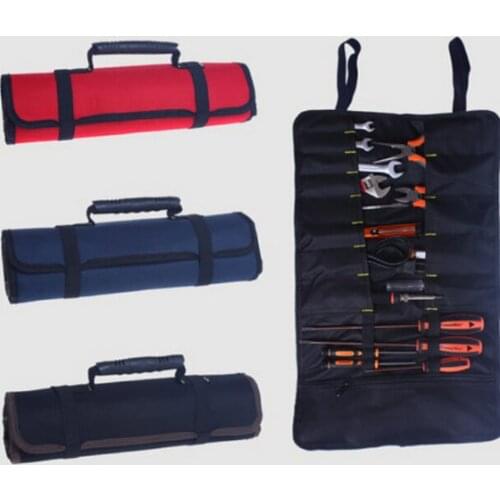 1pc New High Quality Oxford Canvas Reel Roll Type Storage Bag Tool Pocket Pouch Toolkit Free Shipping with Track Number 12001569