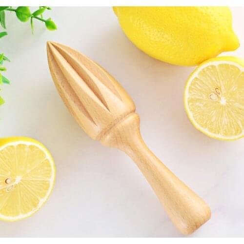 1pc Ten-corner Shape Hand Press Wooden Lemon Squeezer Manual Juicer Fruit Orange Citrus Juice Extractor Reamers Kitchen Products