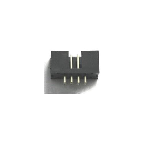 10 Pcs Shrouded Box header IDC Socket 2.54mm 2x4 Pin 8 P Straight Male square pin 0.64mm 2 rows 2.54 Through hole DIP