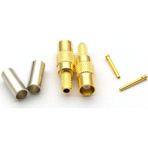 100pcs BRASS MCX Female Jack Crimp RG174 RG316 LMR100 RF Connector ADAPTER