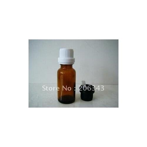 15ml brown/green/blue essential oil bottle with plastic cap +plasctic dropper cosmetic packing