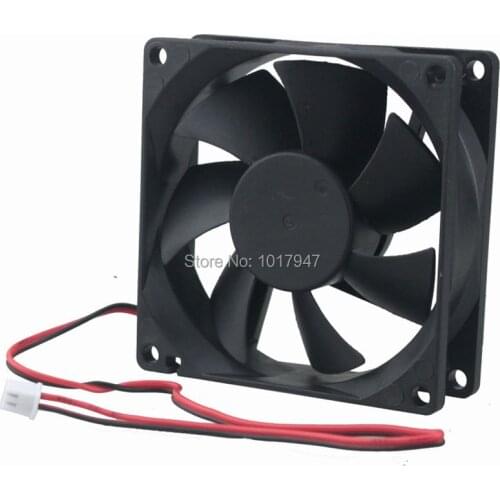2 Pieces GDSTIME Brushless DC Cooling Fan 80x80x25mm 12V 2Pin 80mm 8cm 8025 Computer PC Case Cooler Radiator