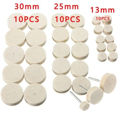 33Pcs/Set Wool Polishing Buffing Pad Set Grinding Polishing Pad Wool Felt Wheel For Dremel Rotary Tool Dremel Accessories