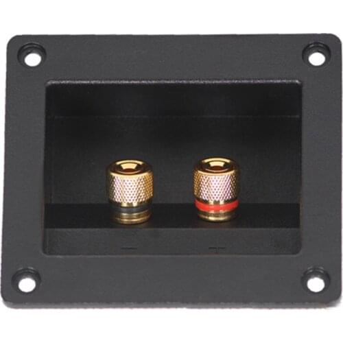 4pcs Two Speaker Junction Box Adapter Audio Cable Connector Terminal ABS Material For Audio Amplifier Fever DIY Accessories