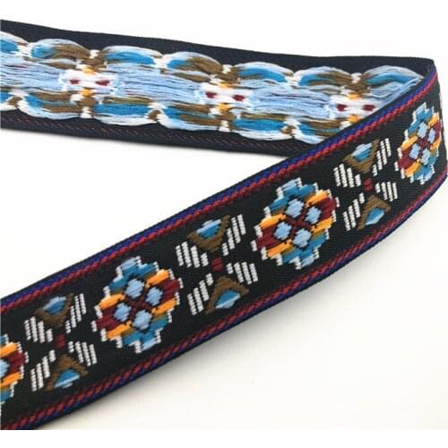 5Yards 25mm 1" Jacquard Geometric Ribbon Craft Gift Wrapping Wave Sewing Home Clothing Belt Straps Accessory Scrapbook Supplies