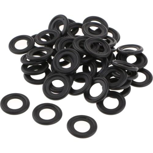 50 Pieces Oil Drain Plug Gasket Seal Rubber Black For Saturn Chevy GM