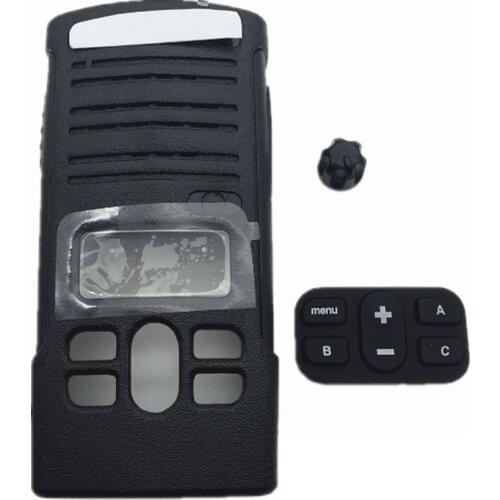 Black Housing Case Kit Front Cover Shell+Keyboard+Knob Sets For Motorola A12 EP150 Radio Walkie Talkie