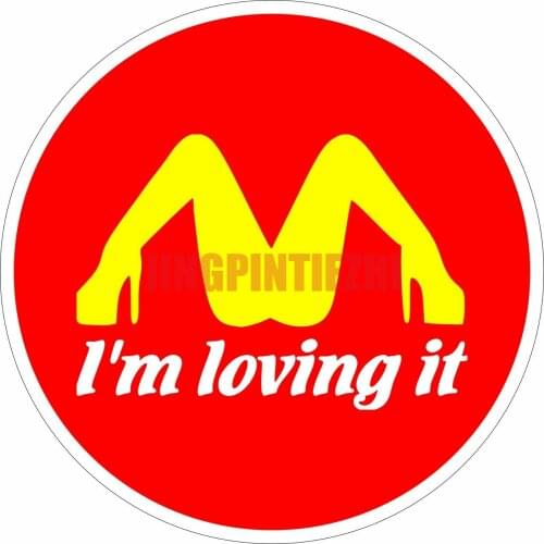 Car Sticker I'm Loving It Decal Bumper Sticker Toolbox Hard Hat JDM Phone Funny Car Racing Helmet Motorcycle Vinyl Stickers