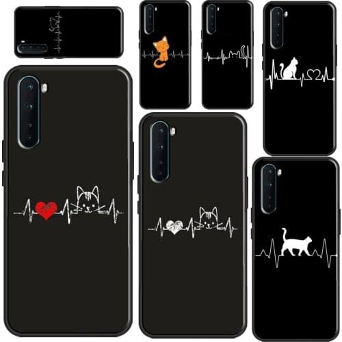 Cat Heartbeat Case For OPPO A91 A83 A15 A52 A72 A1K A3S A5S A5 A9 A31 A53 2020 Find X3 Pro Back Cover