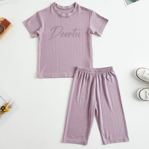 Children Pajamas Boys Purple Cotton Clothes Pants Set Cartoon Sleepwear Kids Pajamas for Girls Toddler Baby Outfits Child Pyjama