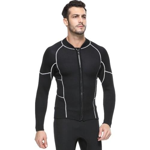 Sbart 3MM Neoprene Scuba Wetsuits Men Swimming Jacket Tops Diving Suits Long Sleeve Male Rash Guards Snorkeling Gear DO