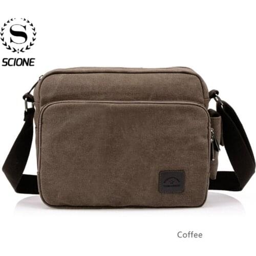 Men Canvas Multifunction Vintage Messenger Shoulder Bag Korean Trend Simple Pack For Men Women Office Outdoor Travel Bag