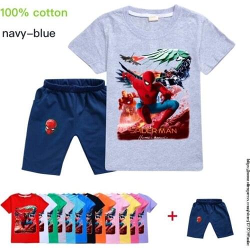 Kids Clothes Suits SpiderMan Boys Clothing Set Children Summer Cartoon Baby Suit Toddler Boys Clothing Set Sport Clothes