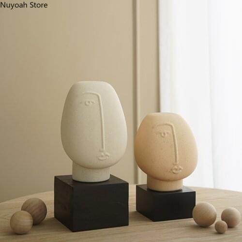 Creative Abstract Character Statue Sculpture Decoration Portrait Ceramic Desktop Decoration Living Room Decoration Accessories