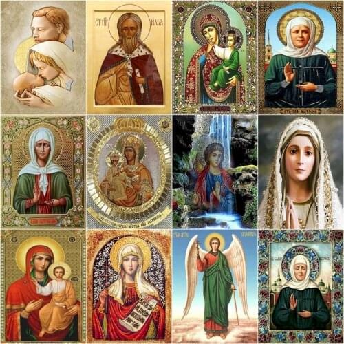 GATYZTORY5D Square/Round Diamond Painting DIY Diamond Painting Embroidery Home Decor Dimond Mosaic Jesus Religious For People Gi