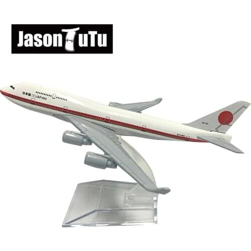 JASON TUTU 16cm Japan Boeing 747 Airplane Model Plane Model Aircraft Diecast Metal 1/400 Scale Planes Factory Drop shipping