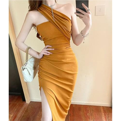 2021 New Fashion Womens Design Slim Tube Top Design Sensual Sexy Vacation Casual Dress