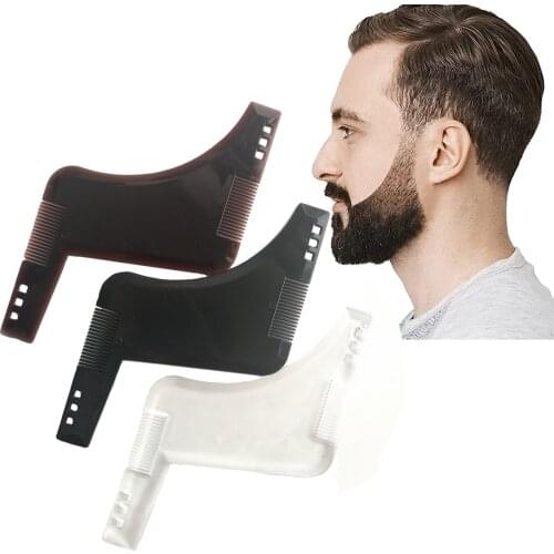 2021 New Fashion Men Beard Shaping Styling Template Hair Comb Barber Tool Moustache Moulding Combs Beauty Styling Tools