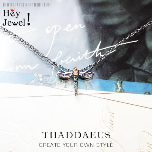 Necklace Artistic Dragonfly 2021 Spring Brand New Happiness Fine Jewelry Europe 925 Stering Silver Bijoux Bohemia Gift For Women