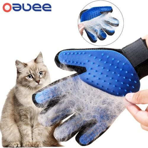 Pet Dog Cat Grooming Cleaning Brush Gloves Effective Deshedding Back Massage Animal Bathing Hair Removal Gloves Dog Combs Hot