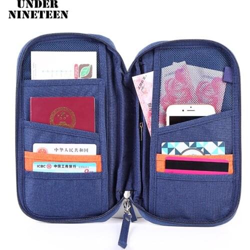 Under Nineteen Oxford Travel Organizer Bags Multifunctional Passport Card Money Storage Bags Women Handbag Free Shipping Custom