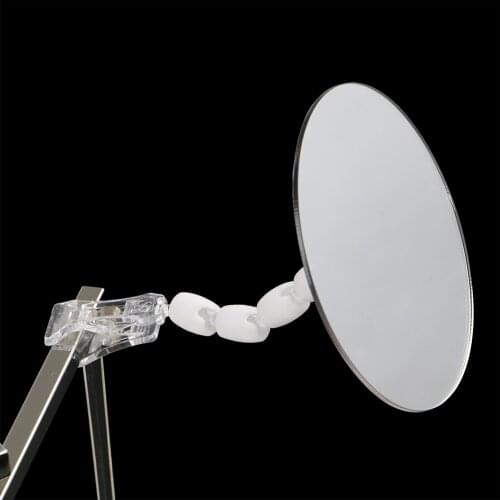 Cosmetic Store Shelf Mount Plastic Acrylic Clip On Shelves Edges Swivel Mirrors